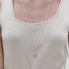 [925 silver] Twin Ring Long Necklace