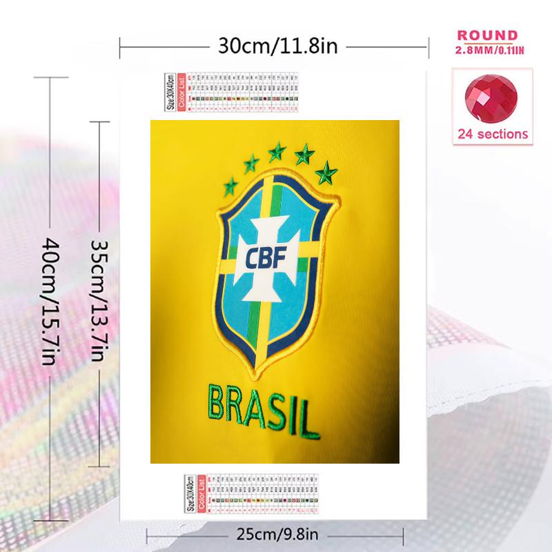 CBF Brasil Pattern 3pcs 100% Round Full Drill 5D DIY Diamond Painting Embroidery Cross Stitch Rhinestone Décor