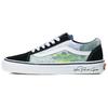Old Skool Navy Low Top Skateboard Shoes Unisex Black Green VN000D3HNVY(Team10-)