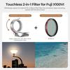 Freewell FUJI X100VI X100V X100 X100S X100F X100T Integrated Filter Lens Hood with Hybrid CPL Black Mist Silver & Filter, (FW-FU-XSR)