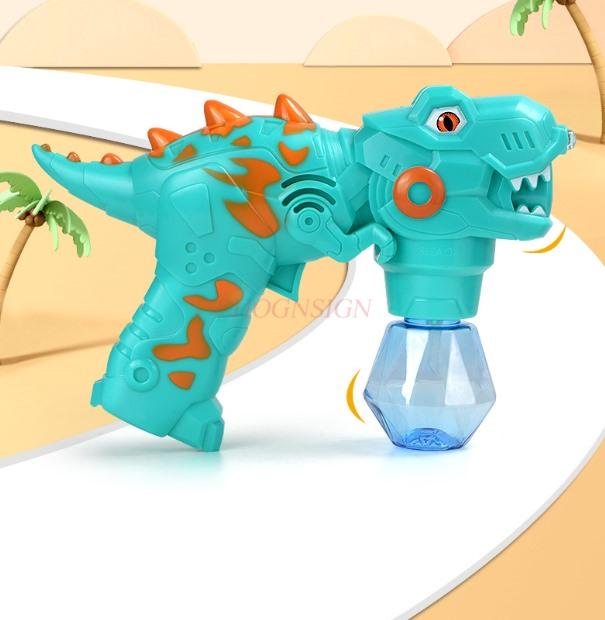 Kinder Dinosaurier Seifenblasenpistole Elektrisch Licht Musik Spielzeugpistole Wasserdicht Vollautomatische Seifenblasenmaschine