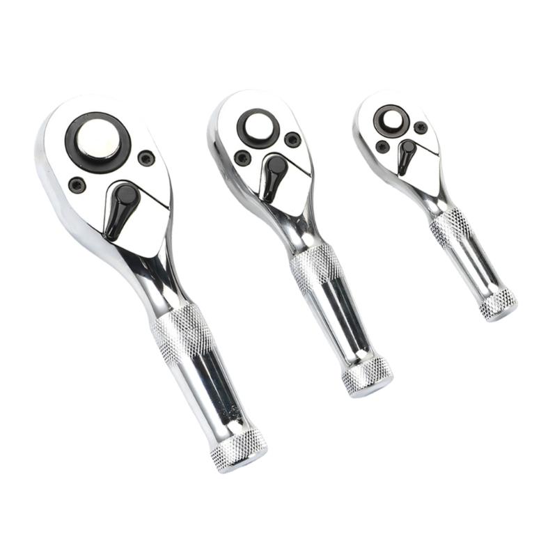 High Precisions 72 Tooth Ratchet Double Head Adapter Ratchet Wrench Ergonomic Small Size 3 Size Tool серебряный