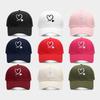 Bestickte Herzmuster Personalisierte Baumwoll-Baseballkappe für Männer und Frauen Personalisierte Papa-Kappen Sorority-Hut