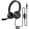EKSA H12 Wired Headset with AI Noise Cancelling, Microphone, 3.5mm Connection, Lightweight, High-Performance Headphones with Mute Function, Volume Con