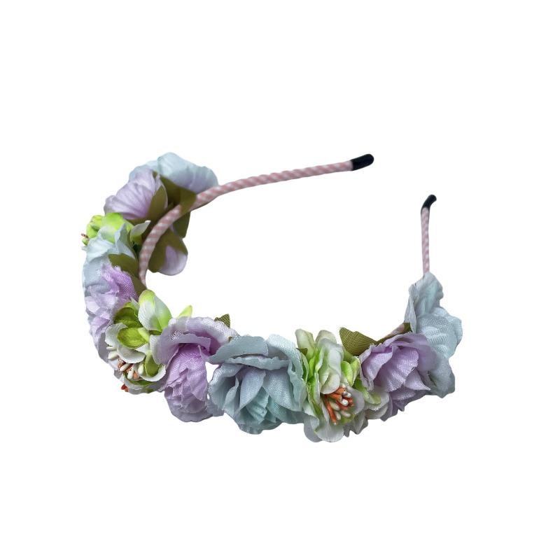 New simulation fabric flower headband bride beautiful beach headband dress accessories princess head flower wreath