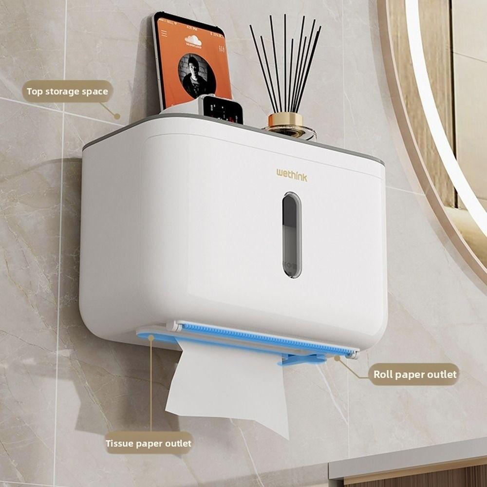 Starke Tragfähigkeit Wandmontierter Taschentuchspender Große flache Oberseite Badezimmer Papierhalter Wohnmobil-Nutzung