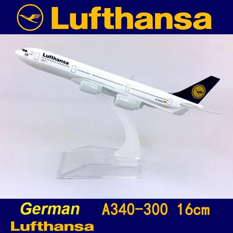 

Модель самолета в масштабе 1/400, 16 см, Lufthansa Airbus A380, литая металлическая модель самолета, домашние аксессуары, украшения