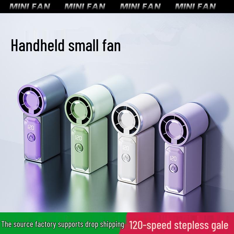 USB Rechargeable Pocket Fan: Powerful, Portable Mini Air Cannon Regular