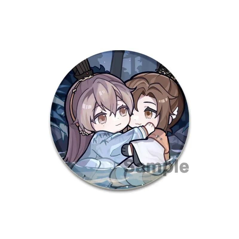 32/44/58mm Handmade Tinplate Plastic Badge Ashes of The Kingdom Brooches for Collar Clothes Backpack Jewelry Fans Gifts Card Games