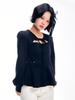 ADOREBELLE Bolero Flare Ribbon T-Shirt - Black