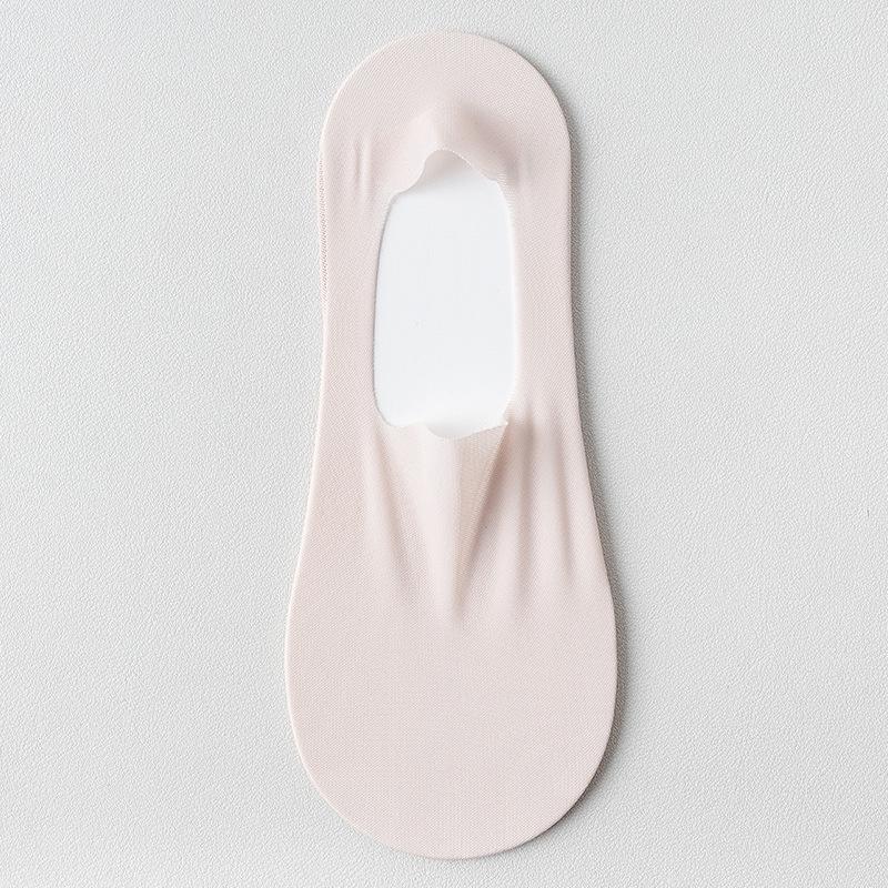 Women's Ultra-Thin Non-Slip Summer Boat Socks: Pure Cotton, Shallow, Heel-Secure, High Heel Compatible