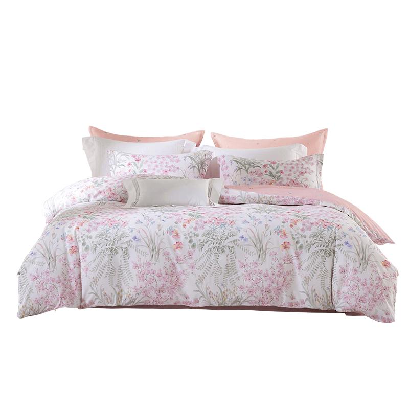 Mengjie 70th Anniversary Combed Cotton 4-Piece Bedding Set 1.8m Bed (Duvet 220x240cm)