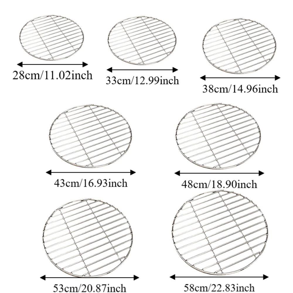 With Handles Barbecue Grill Wire Grid Extra Thicken Stainless Steel Steam Rack Charcoal Grill