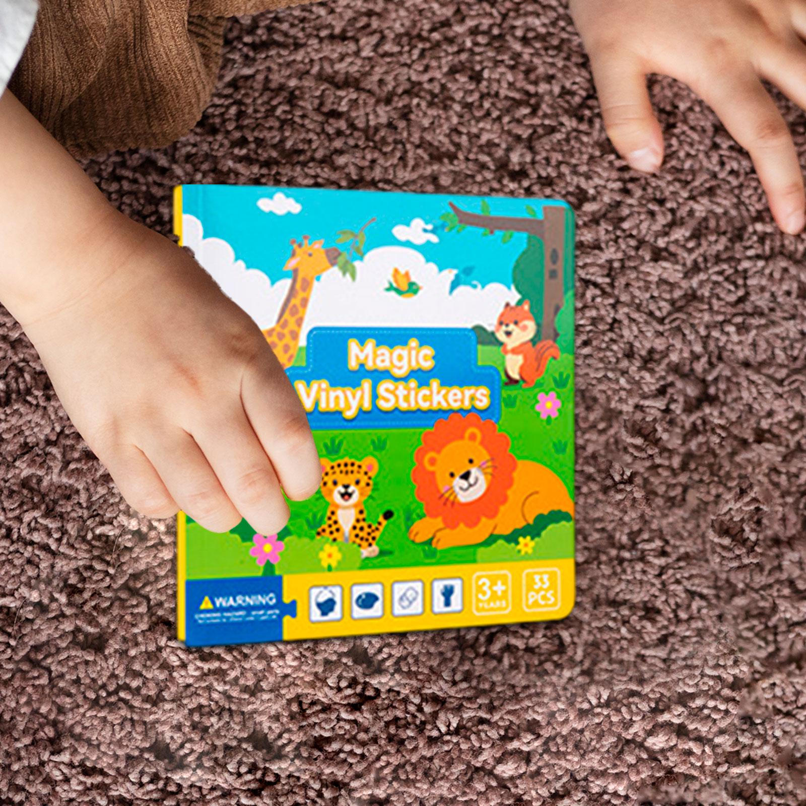 

Детские наклейки Книга Ранний образовательный подарок Мелкая моторика Бесшумные игрушки Книги Интерактивное обучение Animal Scene