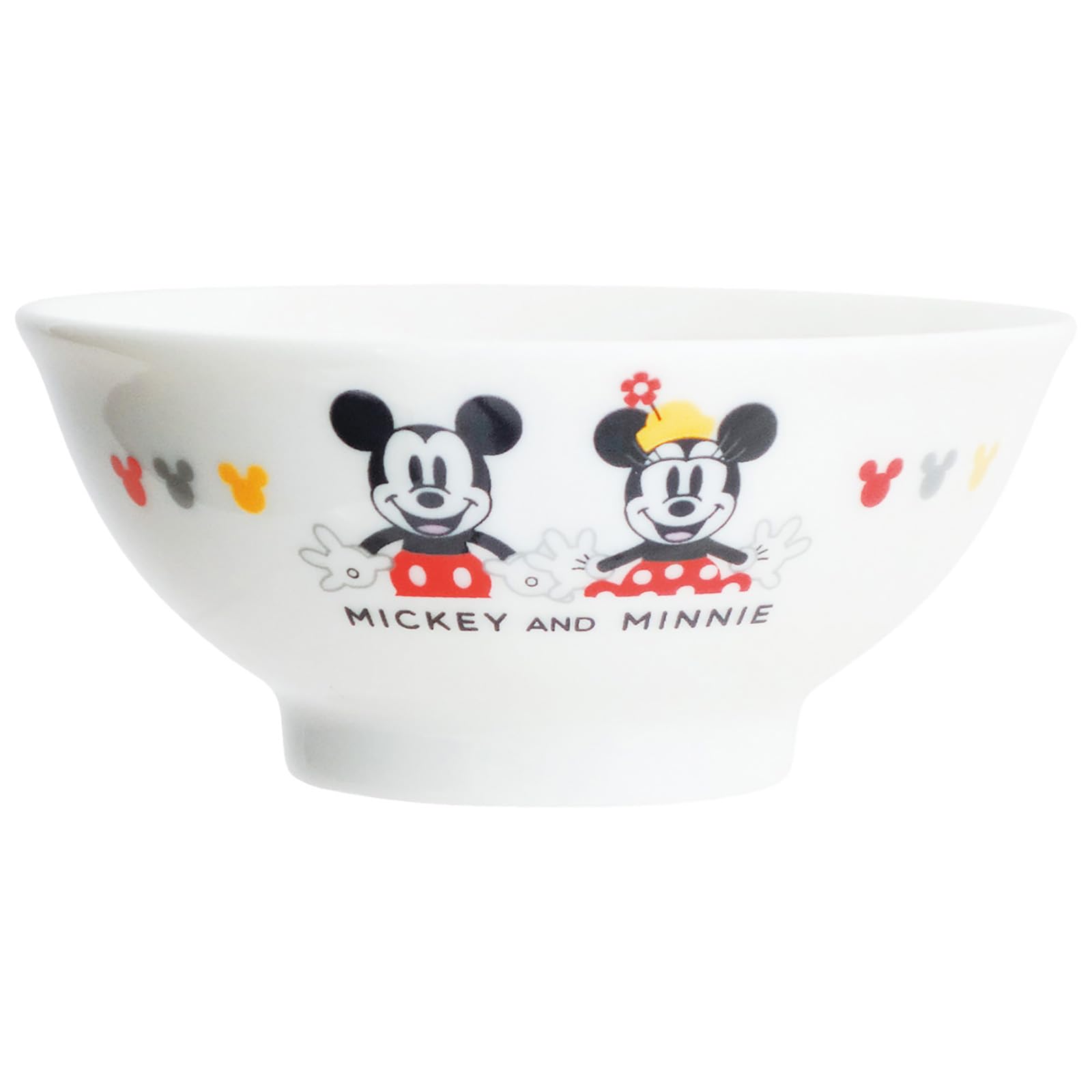 

Disney Mickey Mouse and Minnie Mouse Microwave and Dishwasher Mickey Minnie Character Made in Product Number 117120 Children s Bowl, 10.5cm Diameter, белый