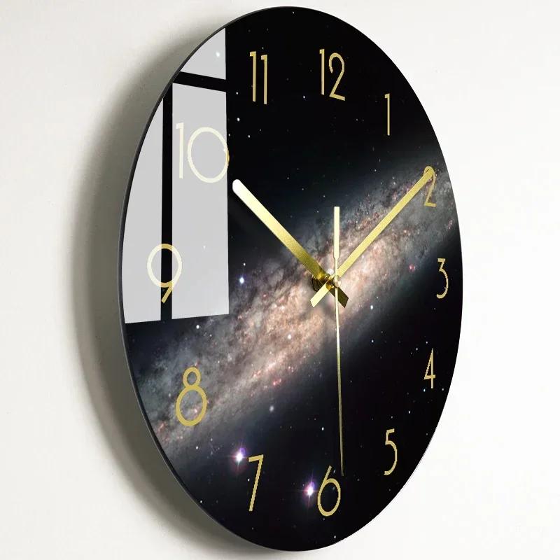 Bedroom Glass Wall Clock Nordic Large Modern Kitchen Wall Clocks Thick Watches Novelty Living Room Watch Home Decor M2R3O9