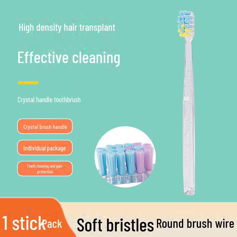 

Зубная щетка Deluxe Soft Bristle Crystal Handle для взрослых — бережный уход за деснами для пар