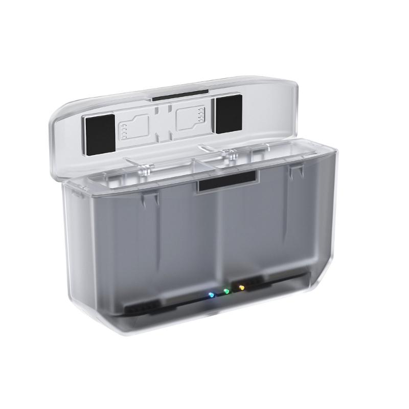 Portable Charging Case With Magnetic Closure Intelligent Protections System Double Slot For Action 5Pro/4/3/Osmo360 Batteries