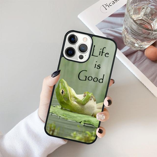 Blue Frog Tropical Rain Forest Phone Case Cover For iPhone 17 Air 15 16 Pro Max 14 13 12 11 Pro Max Plus Coque