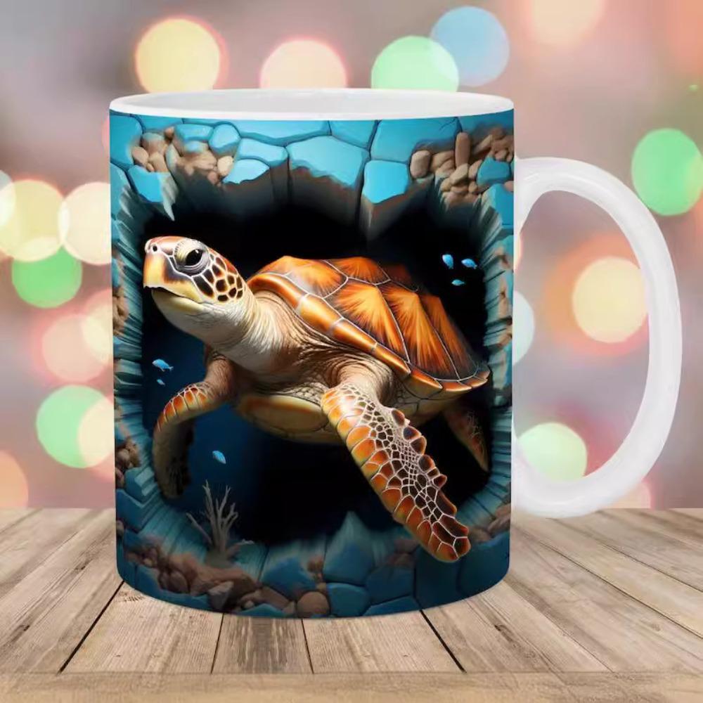 Ceramic coffee mug tea cup turtle new gift export