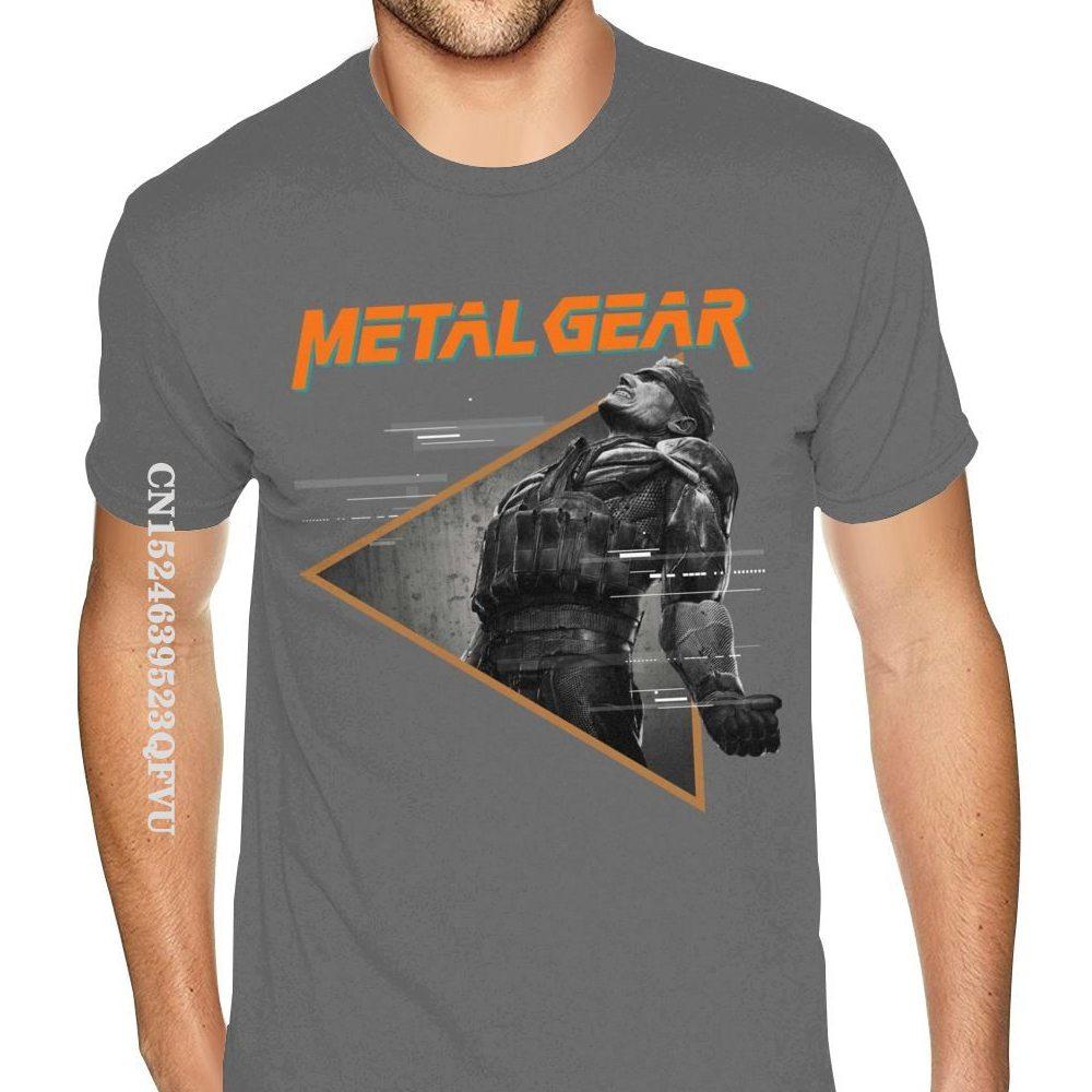 Cheap Custom Metal Gear Solid Tee Mens Bespoke England Style Tshirts Men Retro Cotton Crew Tees Shirts Gothic Style