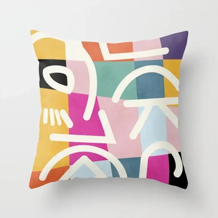 Bedroom Living Room Abstract Pattern Pillowcase Home Decor Sofa Cushion Cover
