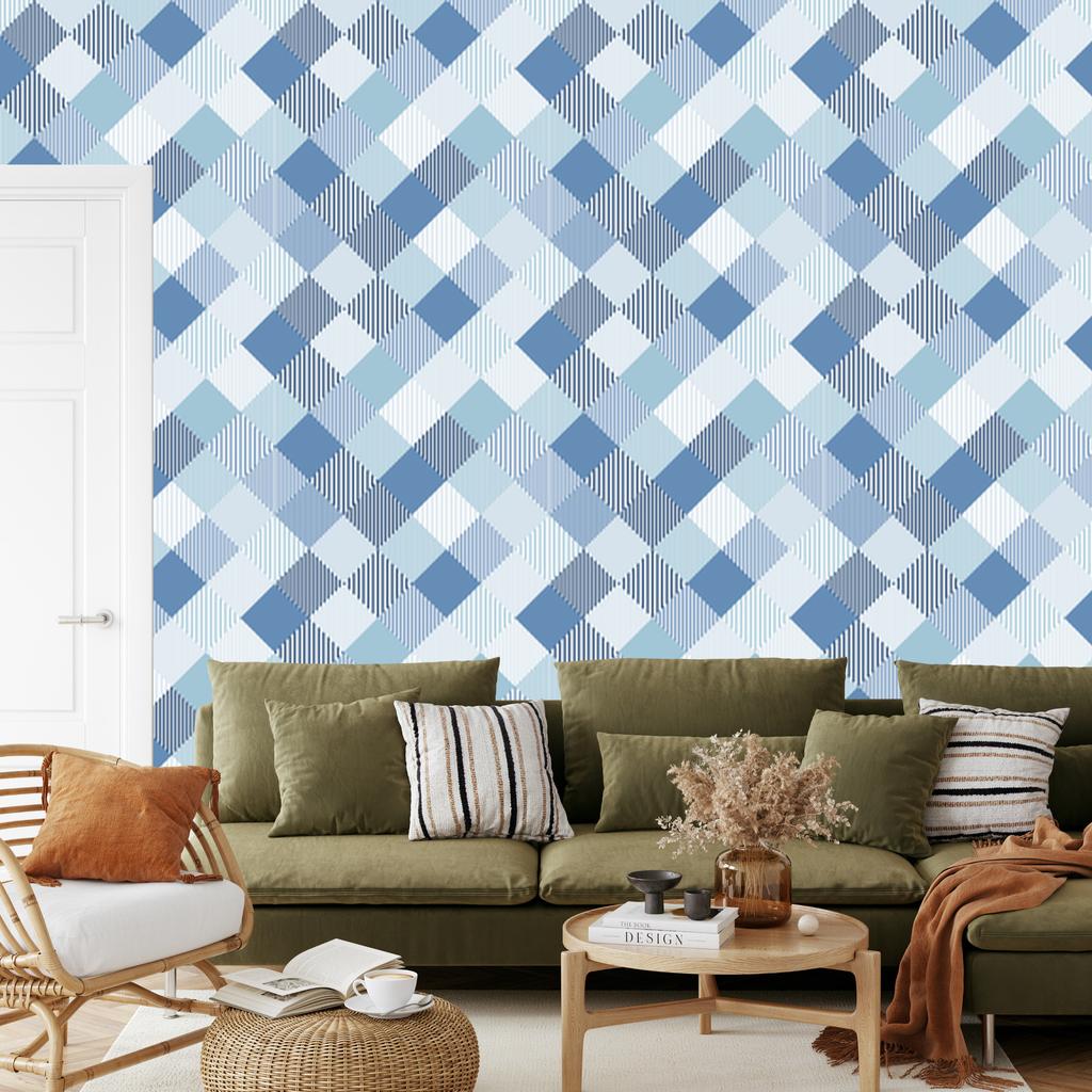 Geometric and colorful rhombus wallpaper for living room and bedroom 50x1000