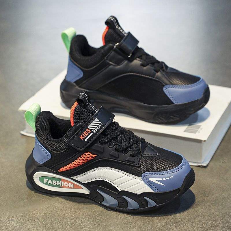 

Children s basketball shoes boys 2025 new middle-aged and older children s autumn and winter boots leather surface boys trendy sports shoes 39