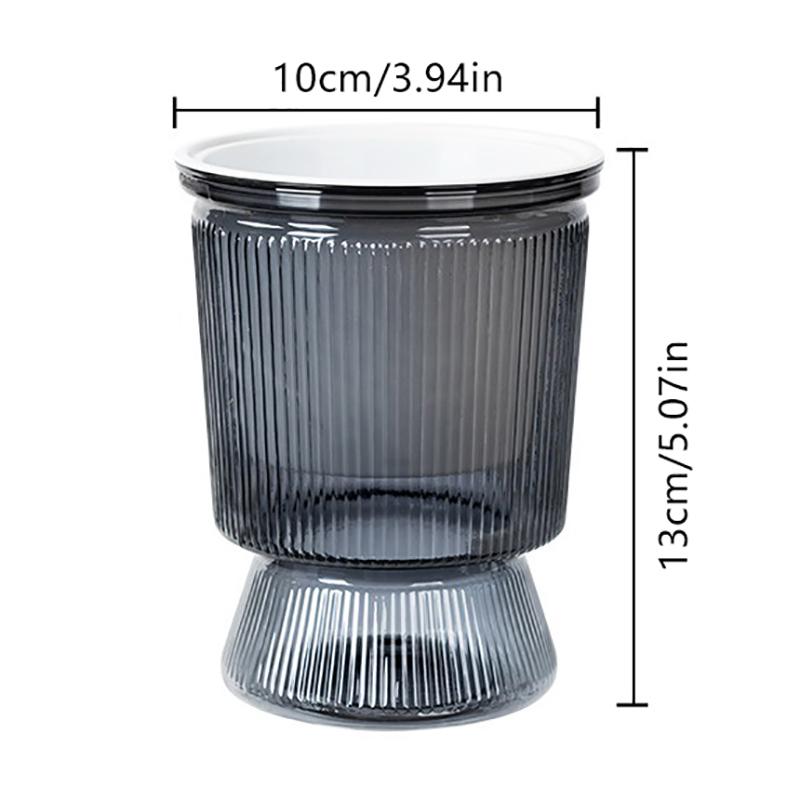 Mini Självvattnande Blomkruka Akvarium Transparent Plast Växtkrukor Självvattnande Planteringskruka Vas För Hemdekoration