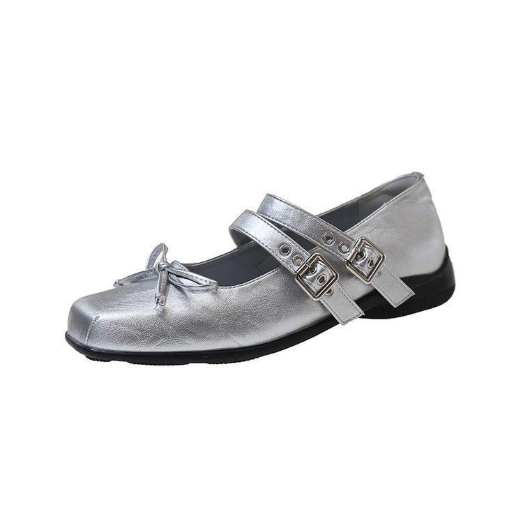 Fashion Hot Selling 2025 New Women's Flat Bot Single oes Slip-On Loers Knot Casual Footwear Comfortable round Toe Faionable Footwear