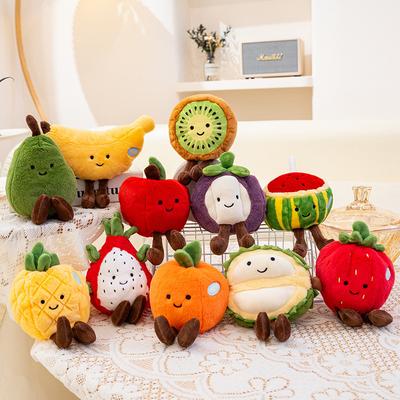Ecological Fruit Pineapple Durian Watermelon Plush Toy Wedding Event Throw Gift Strawberry Table Companion