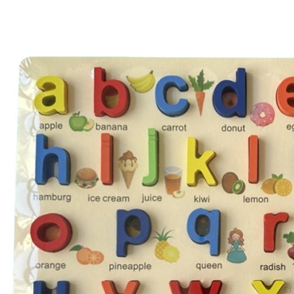 Alphabet Puzzle Board 30x30cm Interactive Preschool Learning Valentines Day Gifts for Kids