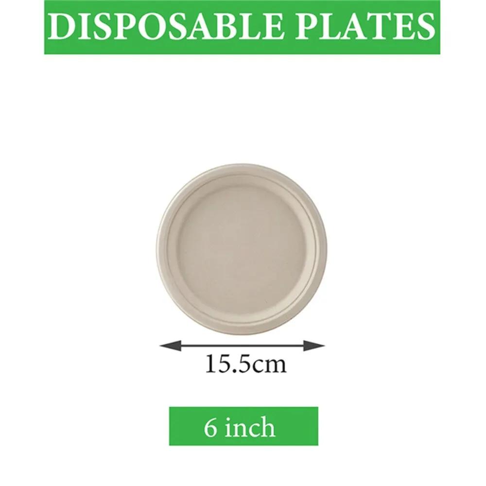 

50 шт одноразовые тарелки столовые приборы для барбекю торт сковорода офисные принадлежности для вечеринок ресторан принадлежности для дня рождения 6/7/9/10 дюймов