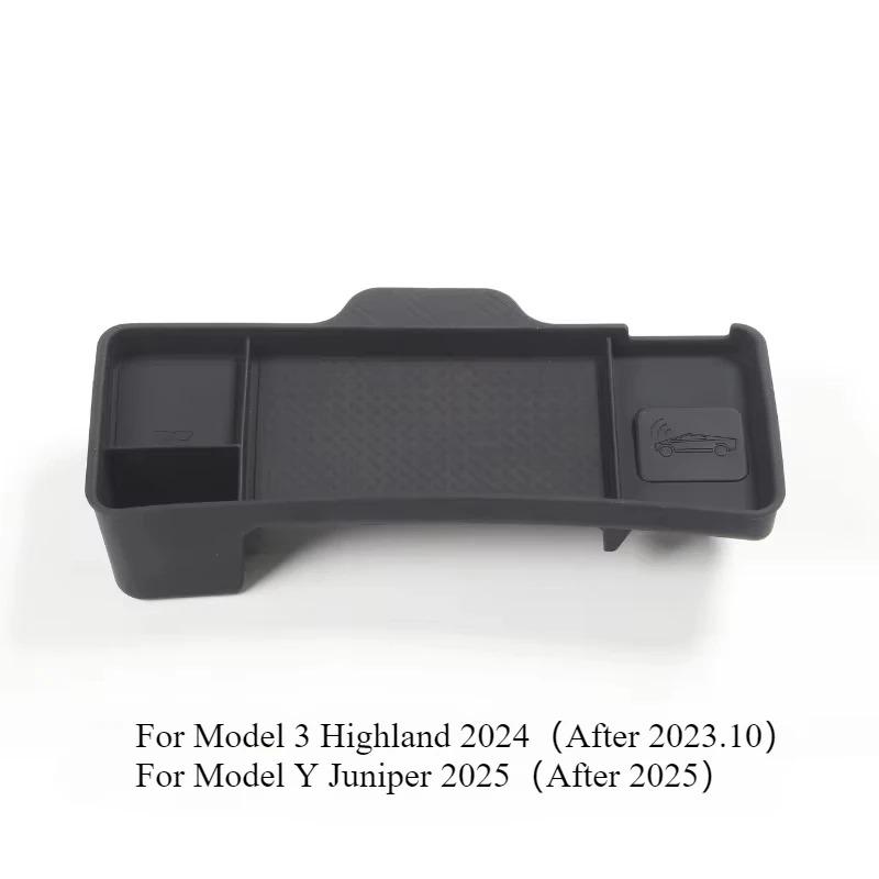 

For Tesla Model 3+/Model Y Juniper 2025 ETC Bracket Tray Screen Rear Storage Box Instrument Panel ETC Bracket Car Accessories Silicone Black
