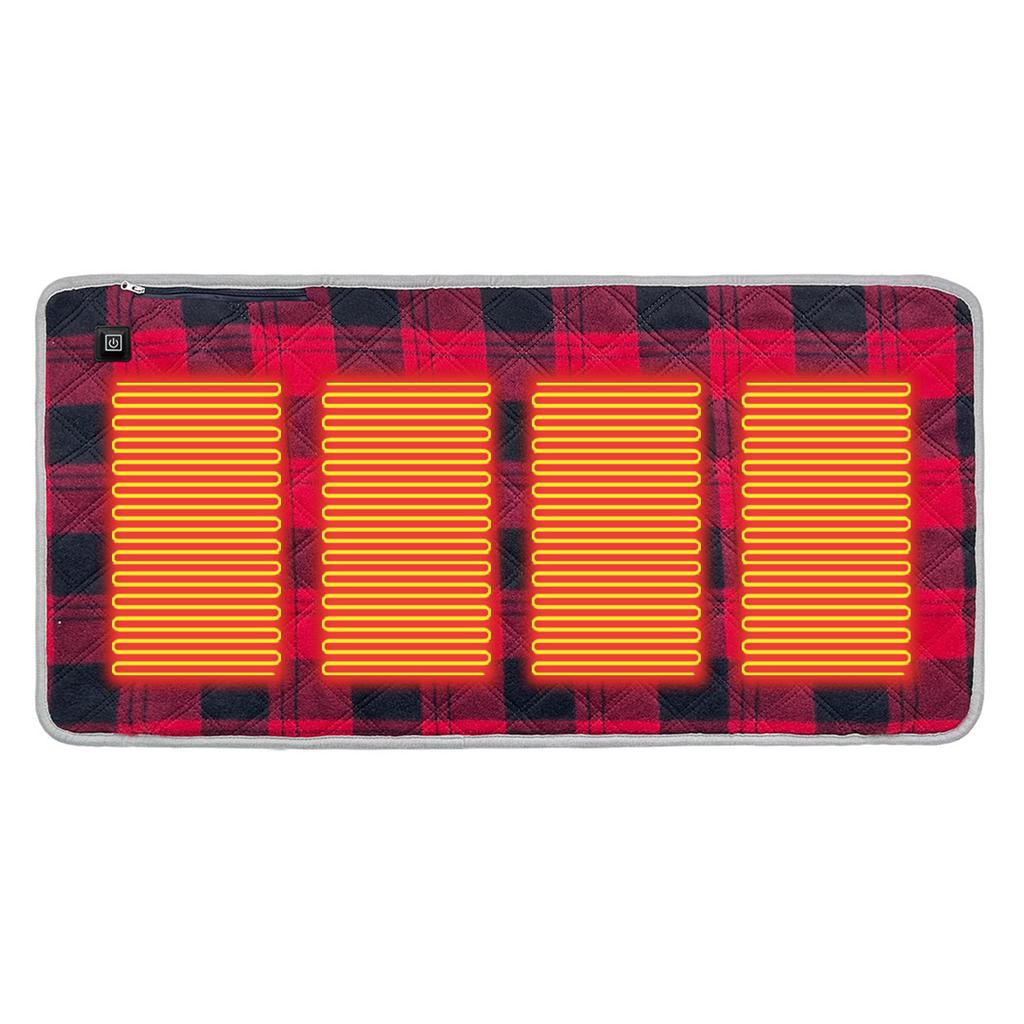 5V USB Heating Pad Seat Warmer 3-Level Temperature Foldable Heating Cushion Power Bank Not Included for Camping Fishing Office
