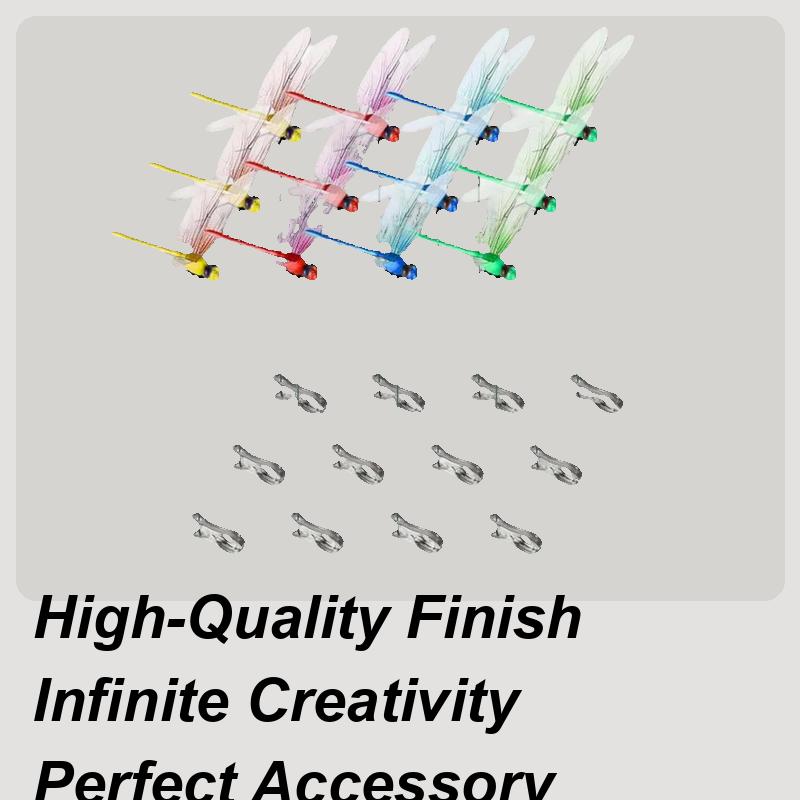 

12Pcs Dragonfly Hat Clip Realistic Decoys Simulation Garden Stake Decorate Outdoor Realistic Outdoor 3D Decorative Clips CN