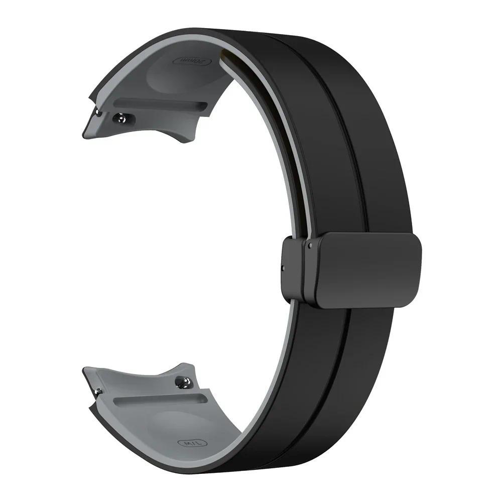 No Gaps Magnetic Silicone Strap For Samsung Galaxy Watch 7 FE 6 4 Active 2 40mm 44mm 4 6 Classic Band Watch 5 Pro 45mm Bracelets