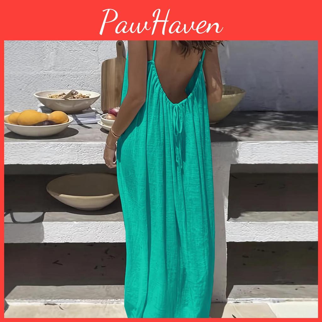 Womens Overcoat 2026 Backless Sling Loose Home Dress
