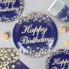 Birthday Theme Party Decorations Tableware Blue Gold Paper Plates Birthday Party Adults Baby Shower Birthday Party Supplies