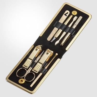 777 Three Seven Gold Nail Clippers 8 Pieces Beauty Set TS-920G Made In Korea