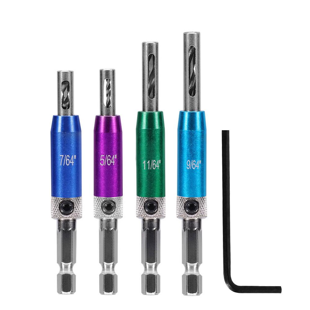 

Набор из 7 самоцентрирующихся сверл 5/64 -1/4 шестигранный хвостовик самоцентрирующиеся сверла для петель инструмент для деревообработки оконных дверных петель