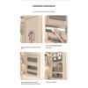 Space Saving 3 Piece Bathroom Shelf Set Not Drill Mounting Deep Hook Magnetic Door Organizers with 28cm Length for Home