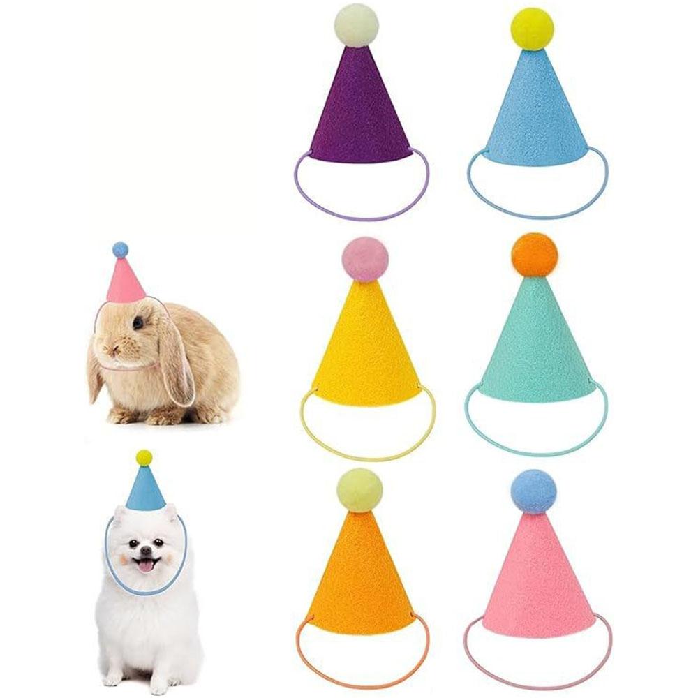 

6 шт. Мини-праздничные шляпки для кукол, собаки, кошки, кролика, щенков и т.д. Животные
