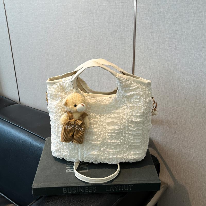 Bubble Fabric Large Capacity 2025 New Summer Pendant Popular This Year Simple Portable Shoulder Messenger Bag