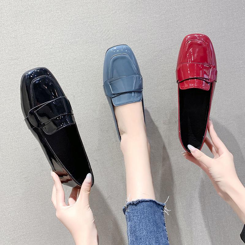 Ladies' Flat Loafers for Work Small Leather Shoes