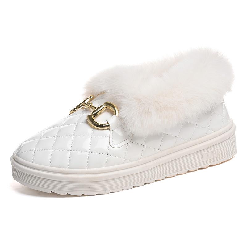 Winter Warm Women's Snow Boots: Soft Sole, PU Upper, Plus Velvet Lining, Comfortable Cotton Shoes