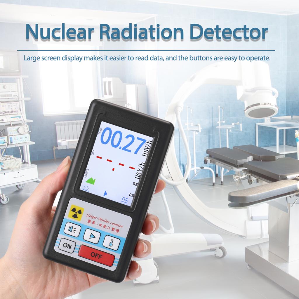 Display Screen Geiger Counter Nuclear Radiation Detector Personal Dosimeter Marble Detectors Beta