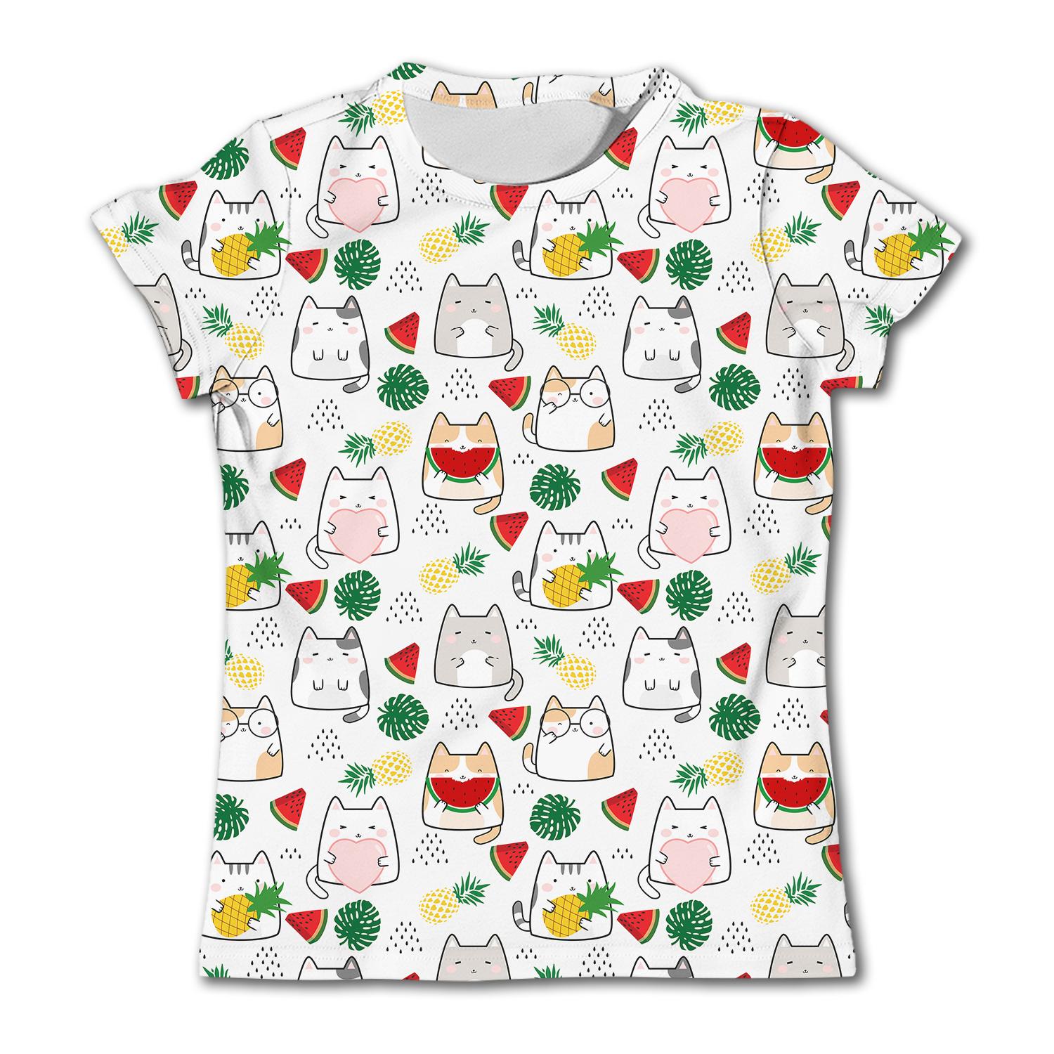 

Детская одежда Футболка для мальчиков с коротким рукавом и принтом в виде мультфильма 3D Детская летняя одежда Повседневная милая одежда с круглым вырезом для девочек Верхняя одежда для активного отдыха 160