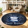 Round Rug Custom NameBIRMINGHAM CITY Football Pattern Non Slip Carpet Home Floor Decor