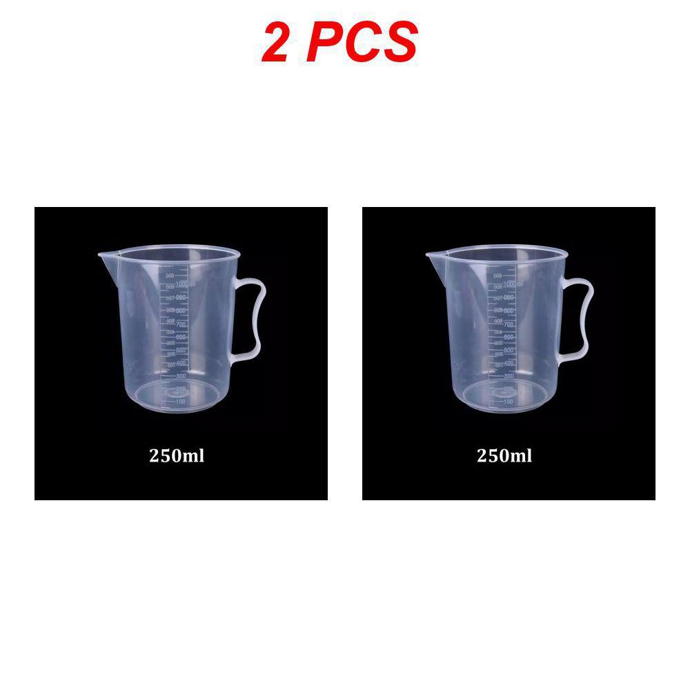 Clear Plastic Graduated Measuring Cupws Househould Portable Baking Beaker Liquid Measure Jug Transparent Cup Container
